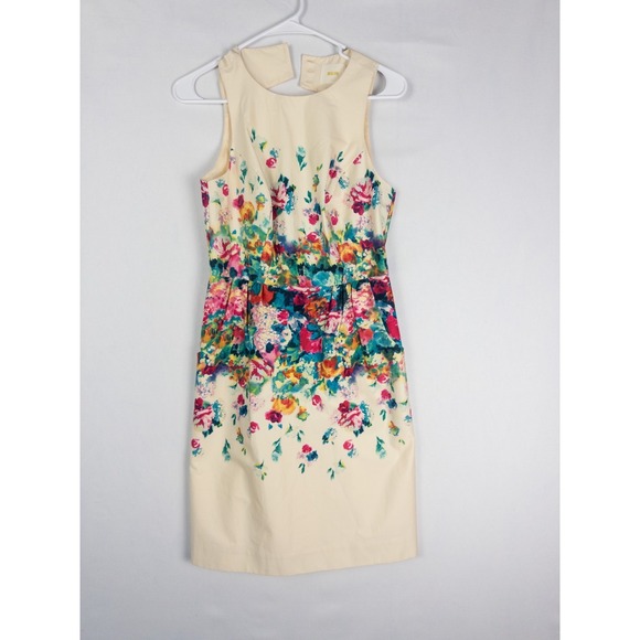 Anthropologie Dresses & Skirts - Maeve By Anthropologie Dress 2 Womens Floral Knee Pencil Sleeveless Lined
